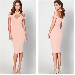 Nookie Hollywood Midi Dress - Blush - Size Medium - NWT